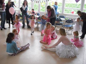 Teacher wearing a Ballet costume