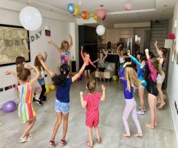 Girls jumping while in a circle