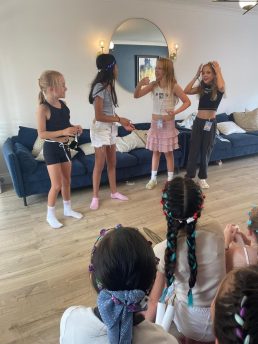 Girls dancing at a party
